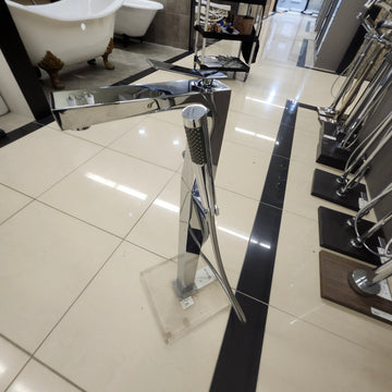 Vida Wave Roman Deck Tub Filler Floormodel As is Clearance N Side - 0