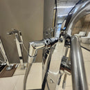 Aquabrass Nu Floormount Tub Filler Chrome Floormodel As Is N Side-5