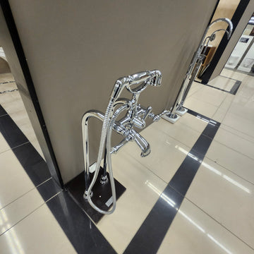 Riobel Traditional Freestanding Tub Filler with Hand Shower – Chrome Floormodel Clearance As Is N Side - 0