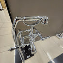 Riobel Traditional Freestanding Tub Filler with Hand Shower – Chrome Floormodel Clearance As Is N Side-3
