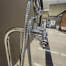 Riobel Traditional Freestanding Tub Filler with Hand Shower – Chrome Floormodel Clearance As Is N Side-8