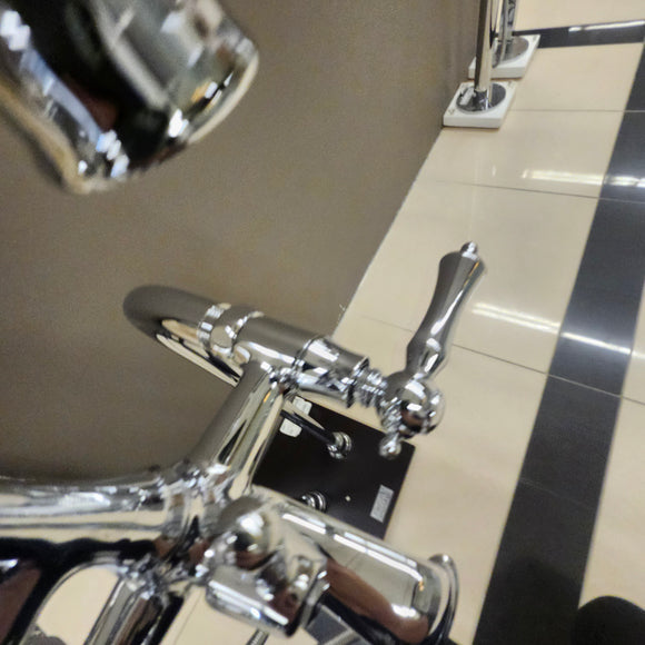 Riobel Traditional Freestanding Tub Filler with Hand Shower – Chrome Floormodel Clearance As Is N Side