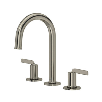 Riobel Authentica Widespread Bathroom Faucet with C-Spout & Push Drain - 0