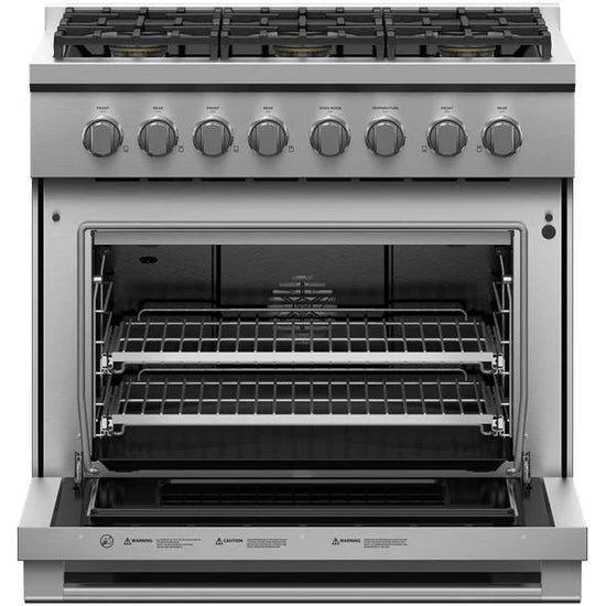 Fisher & Paykel 36-inch Freestanding Gas Range with Dual Flow Burners™ RGV3-366-N