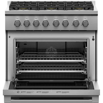 Fisher & Paykel 36-inch Freestanding Gas Range with Dual Flow Burners™ RGV3-366-N - 0