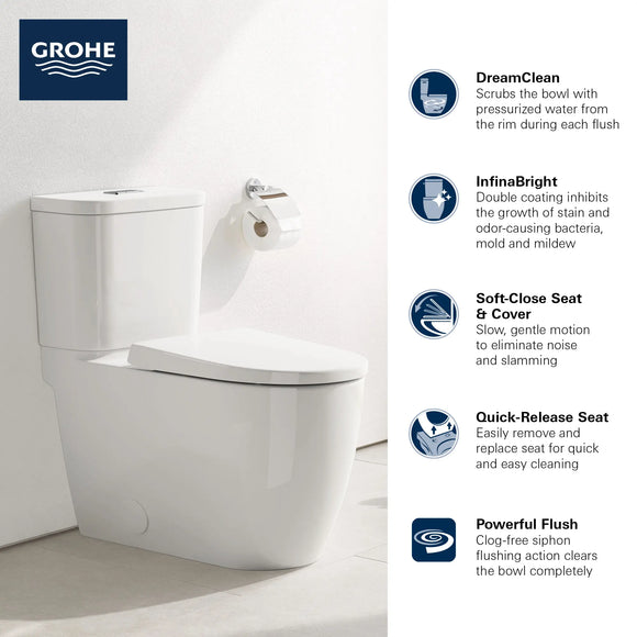 Essence Two-Piece Elongated Dual Flush Toilet