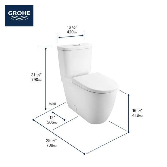 Essence Two-Piece Elongated Dual Flush Toilet