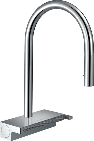 Hansgrohe Aquno Select Kitchen Faucet w/ Pulldown Head & Satin Flow Spray