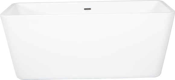 Aura Vasa Freestanding Bathtub 55" x 27" White Samor Floormodel As Is