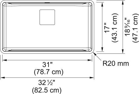 Pescara Undermount Sink - PTX110-31-WKC