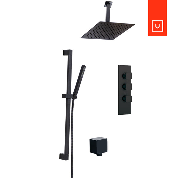 Unity Aquabrass Square Thermostatic Shower Kit