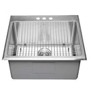 Vida Overmount Laundry 23 x 18 Overmount Sink with grid 3 Hole Inventory Clearance As is-1