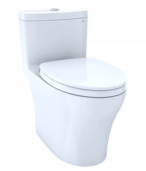 TOTO Aquia IV One-Piece Dual Flush Toilet 1.28/0.9 GPF Elongated Universal Height with Seat