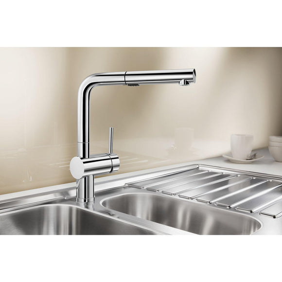 BLANCO LINUS-S Vario Pull-Out Kitchen Faucet - Chrome - 526365 Inventory Clearance New in Box