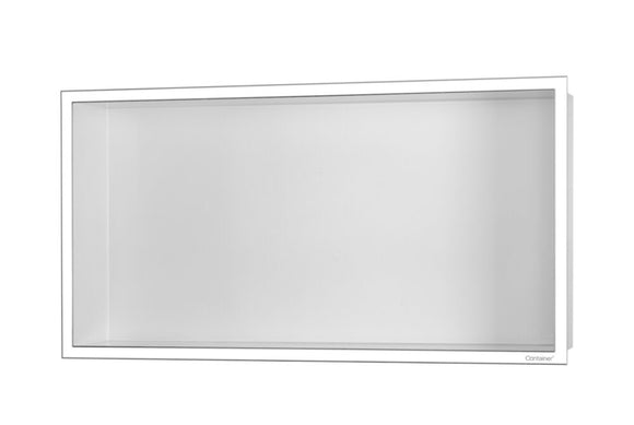 Easy Drain Container BOX Wall Niche (24" x 12" x 4") – Black / White