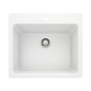 Blanco LIVEN SILGRANIT 25 in. Drop-In/Undermount Laundry Sink - White Model # 401908-1
