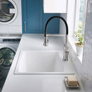 Blanco LIVEN SILGRANIT 25 in. Drop-In/Undermount Laundry Sink - White Model # 401908-4