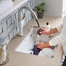 Blanco LIVEN SILGRANIT 25 in. Drop-In/Undermount Laundry Sink - White Model # 401908-3