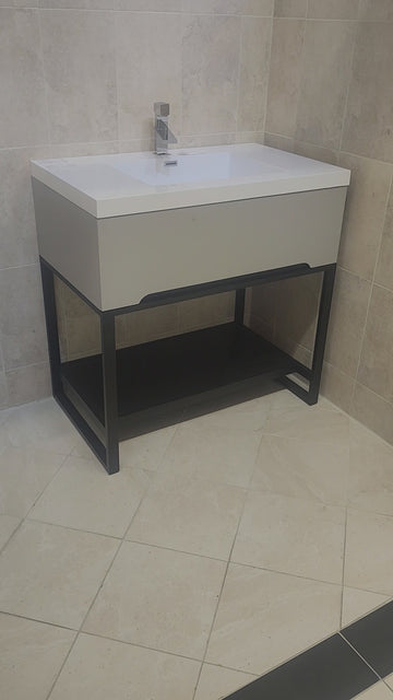 Aura Urban Vanity and Countertop Sink Combo Floormodel Clearance As Is J4