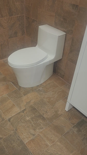 Kohler Veil 1pc Dual Flush Skirted White Toilet Floormodel Clearance as is M3 K1381