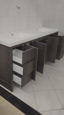 Vida Deco York 71 x 21 Vanity and Aura Countertop Sink Combo No handles Floormount Clearance as is L1-25