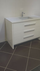 48" Aura Glossy White Plato Vanity with Countertop Combo (as is) J12-16