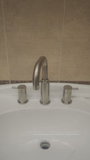 American Standard 8cc Bathroom Faucet with Handles Brushed Nickel Floormodel Clearance as is (H9)-11