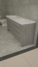 Aura Plato 72 x 21 Vanity and Countertop Sink Combo Floormodel Clearance As is m4-14