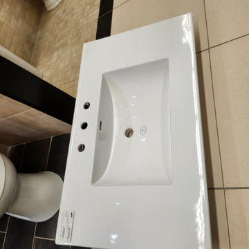 Fairmont 37 x 22 Ceramic Countertop Sink 8CC White Floormodel As is (H14) - 0