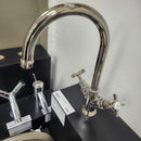 Hansgrohe Axor Series 1 Hole Single Faucet Montreux Cross Handles Polished Nickel Floormodel Clearance as is-1