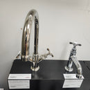 Hansgrohe Axor Series 1 Hole Single Faucet Montreux Cross Handles Polished Nickel Floormodel Clearance as is-2
