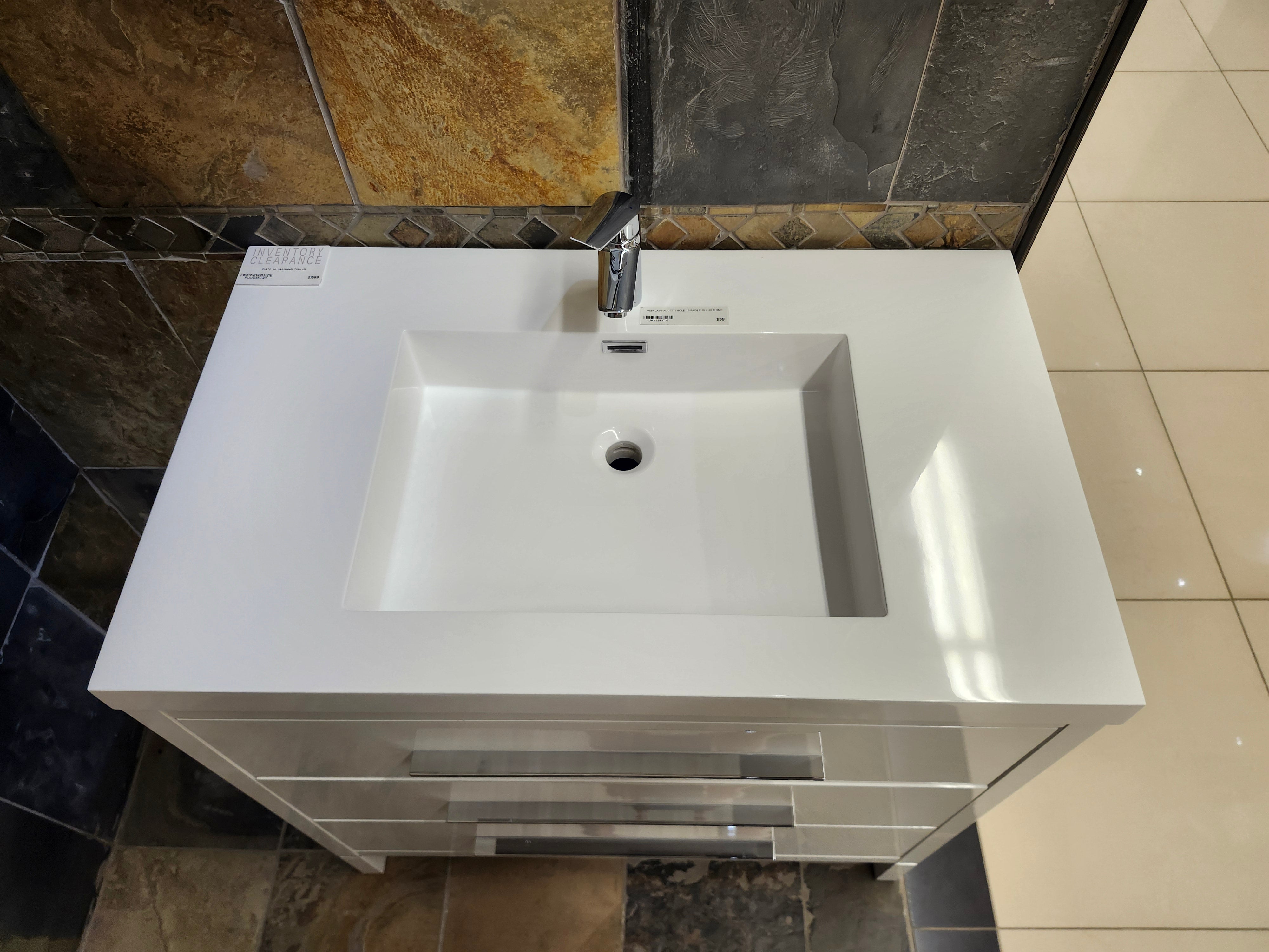 36" Aura Plato Vanity with Countertop Combo (as is)