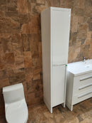 Aura 15 x 80 linen 2 door Plato white inventory clearance as is floormodel no handles m3-3