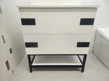 Vida Turin 31" White/Black Vanity with Countertop Combo (as is) - 0