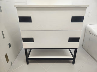 Vida Turin 31" White/Black Vanity with Countertop Combo (as is)