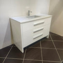 48" Aura Glossy White Plato Vanity with Countertop Combo (as is) J12-2