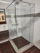 D&M Shower Door 66-88 Chrome hardware Clear Doors Floormodel Clearance l5-1