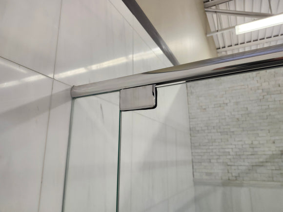 D&M Shower Door 88-112 Chrome Hardware Clear As is Floormodel Clearance As is L1