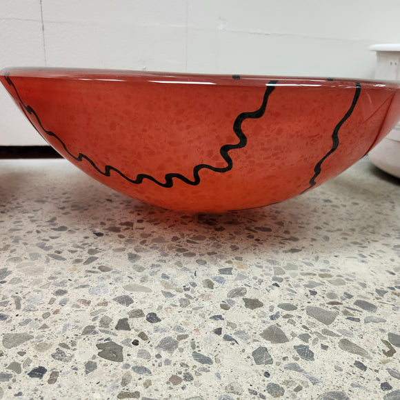 Tempered Glass Vessel Bathroom Sink clear Floormodel Clearance Decorative Retro