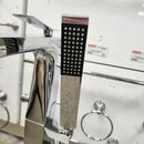 Vida Wave Floormount Tub Filler with Hand Held Shower Head and Lever Handle Floormodel Clearance as Is-3