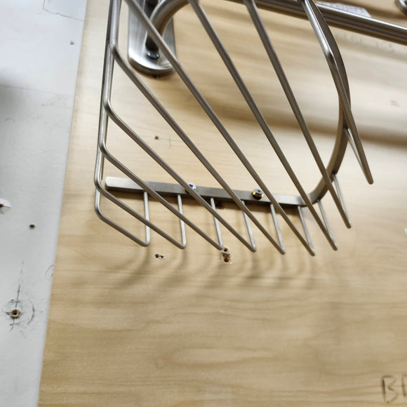 BDI Exposed Accessories Corner Shelf Brushed Nickel Floormodel As Is