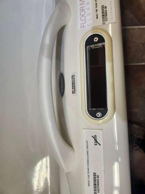 Maax tub 72 x 36 hydmax living biscuit floormodel clearance as is m7