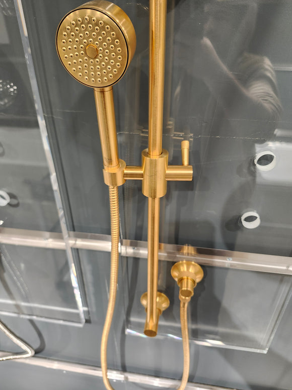 House of Rohl Gold Shower Accessories Floormodel Clearance as is rough in not included
