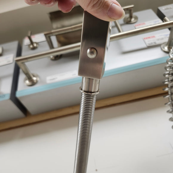 Franke Gneck Kitchen Faucet Floormount clearance Sold As Is Brush Nickel