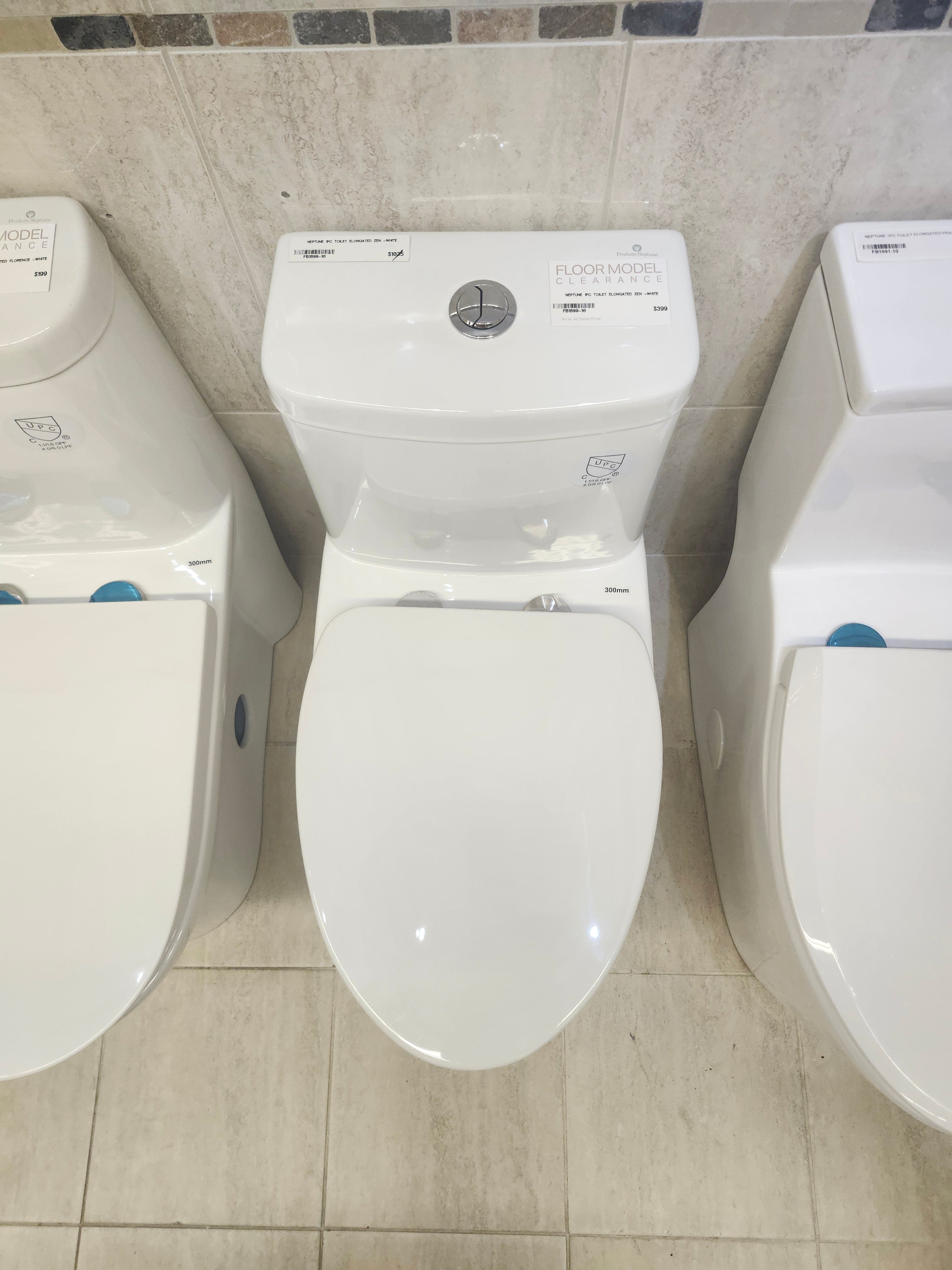 Neptune 1pc Zen Elongated Toilet (as is)
