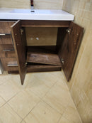 36" Rosewood Art Left Hand  Vanity with Countertop Combo (as is)-6