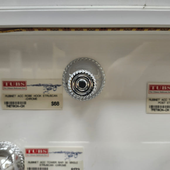 Rubinet Etruscan Robe Hook Bathroom Accessory Sold As Is Floormodel Clearance
