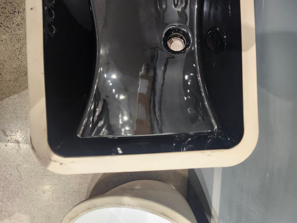 Kohler Black Undermount Bathroom Sink Rectangular Floormodel As Is 18 x 12