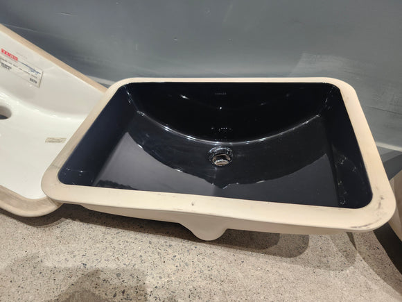 Kohler Black Undermount Bathroom Sink Rectangular Floormodel As Is 18 x 12