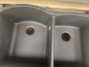 BLANCO Diamond SILGRANIT 32-in 60/40 Double Bowl Undermount Kitchen Sink - Volcano Grey Floormodel as is 400585-2